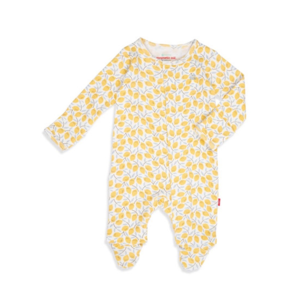Magnetic Me Easy Peasy Organic Cotton Footie. New in bag. 9-12 mos.